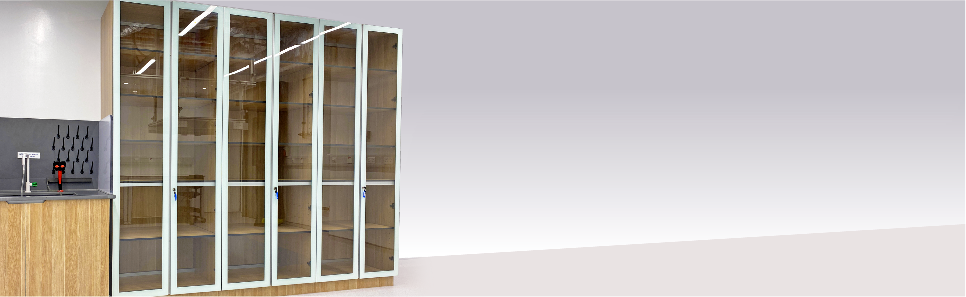 Glass Door Full Height Cabinet