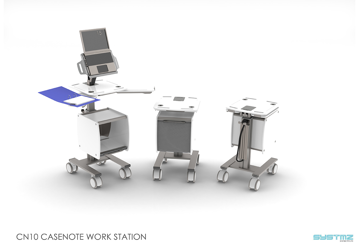 CaseNote 10 Workstation Design Render