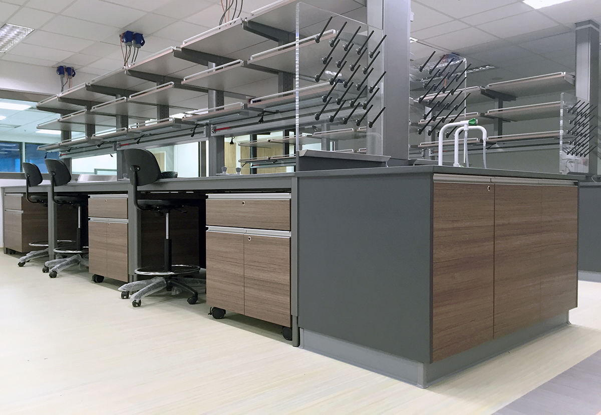 An example of premium lab bench solutions made in Singapore and extending to Dubai Saudi arabia and the Middle East