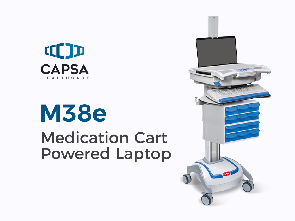 M38e Medication Cart Powered Laptop